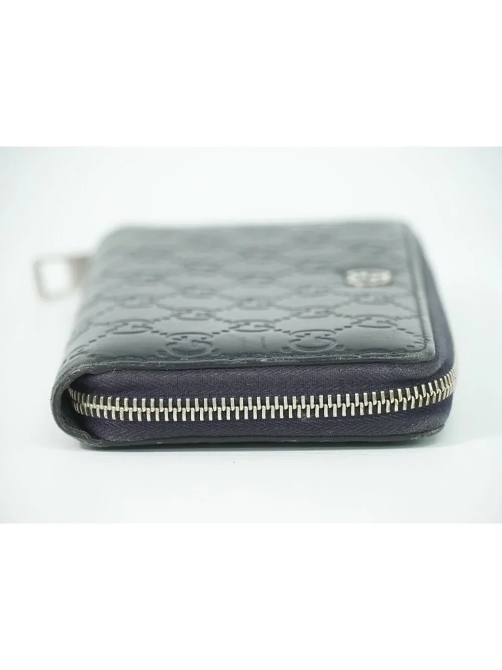 Gucci Durian Leather Zip Around Wallet Navy - Picture 4 of 9
